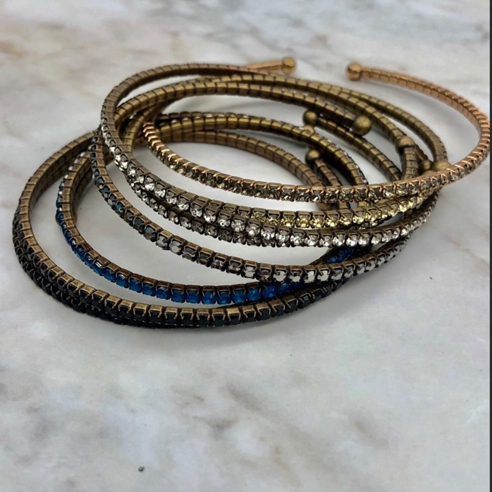 🌸ISO🌸 C&I Petite Rhinestone Bangles Bracelets - Picture 8 of 9